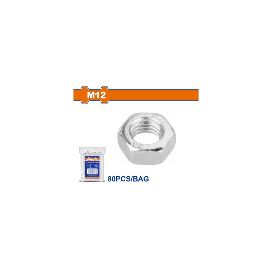 Wadfow Hexagon nut set M12 80 pcs