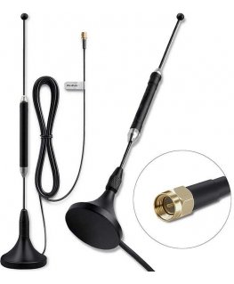 Qoltec 4G LTE antena su magnetine baze | 5dBi | omni-directional | vidinė | 600-2700 MHz | SMA | 3m