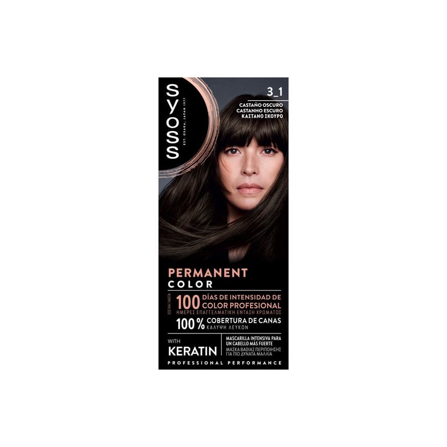 Syoss PERMANENT COLOR 3.1-Tumepruun 1 tk – 2