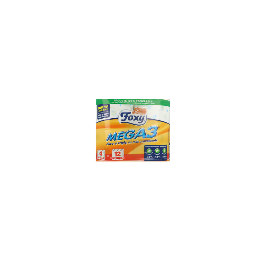 Foxy Mega3 Triple Tualetais Papīrs 4 ruļļi