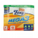 Foxy Mega3 Triple Tualetipaber 4 rulli Foxy Mega3 Triple Tualetipaber 4 rulli