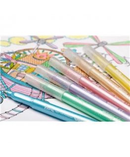 COLORINO Pastel Markers, 6 glossy colors