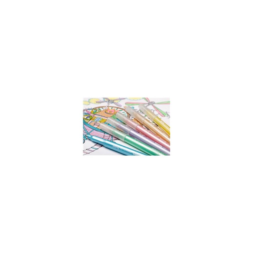 Colorino Flomasteri COLORINO Pastel, 6 spīdīgas