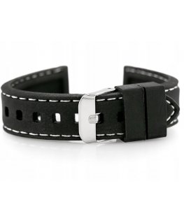 Pacific Rubber Watch Strap U20 - black/white 20mm