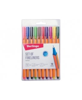 Berlingo, Rapido Fineliner Set, Colored, 10 pcs, 0.4mm
