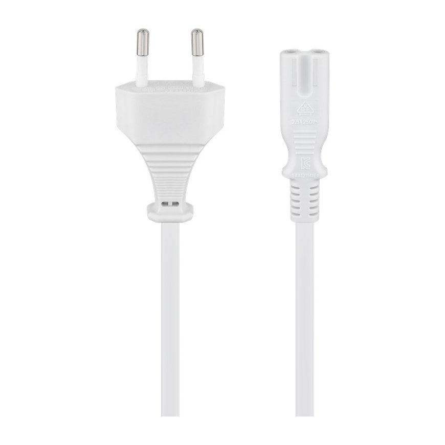 Goobay 93987 toitekaabel Valge 3 m Pistikupesa tüüp C C7 pistikut