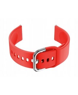 Pacific Dirželis gumowy do smartwatch 18mm - raudona/sidabrinė