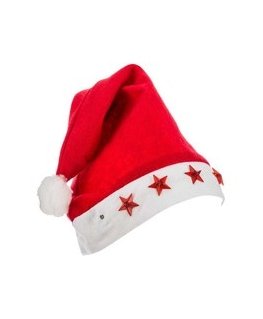 Fééric Lights and Christmas Fééric Lights Santa Claus Hat with LED Lights for Adults