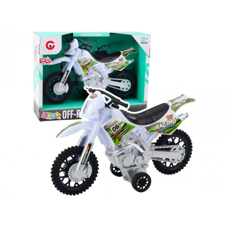 Lean Toys Toy Motocross Motorcycle with Light and Sound Effects, White – 2