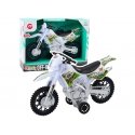 Lean Toys Игрушечный мотоцикл для мотокросса с эффектами света и звука, белый Lean Toys Игрушечный мотоцикл для мотокросса с эффектами света и звука, белый