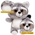 Lean Toys Pliušinis Meškėnas Su Didelėmis Akimis, 22 cm Lean Toys Pliušinis Meškėnas Su Didelėmis Akimis, 22 cm