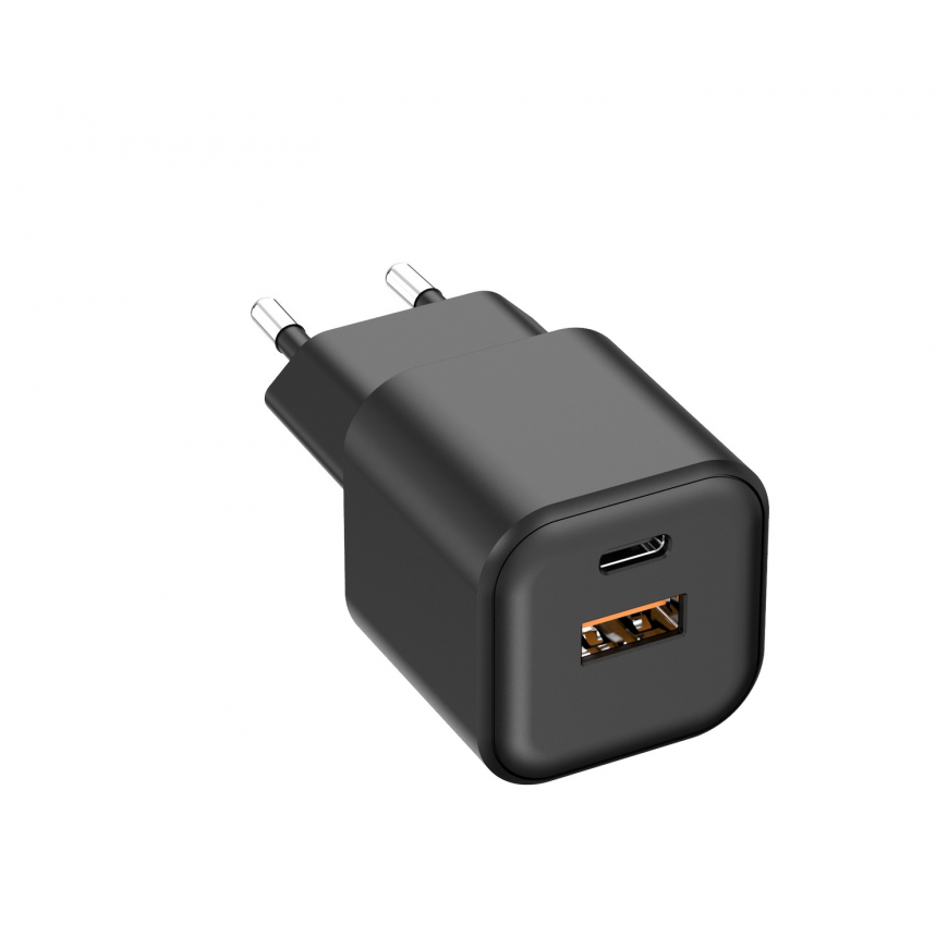 Setty wall charger USB-A + USB-C 35W LSGaN-AC-351 black