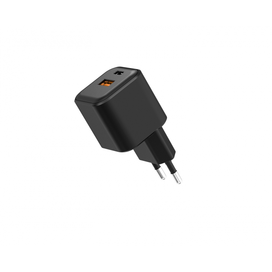 Setty wall charger USB-A + USB-C 35W LSGaN-AC-351 black – 2