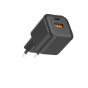 Setty wall charger USB-A + USB-C 35W LSGaN-AC-351 black Setty wall charger USB-A + USB-C 35W LSGaN-AC-351 black