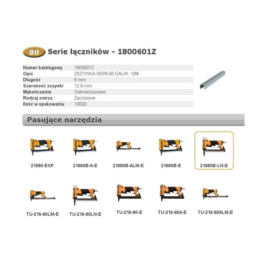 BOSTITCH STAPLES 80 6mm 10,000 pcs. – 2