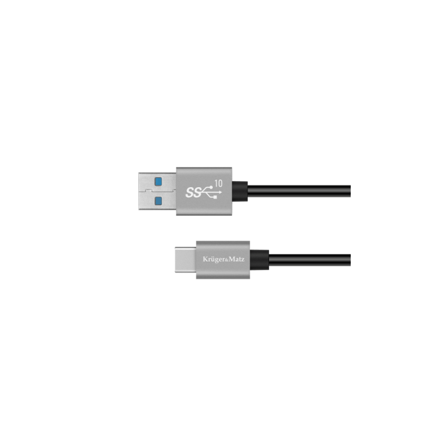 Kruger & Matz USB - USB C -kaapeli 10 Gbps 0.5 m