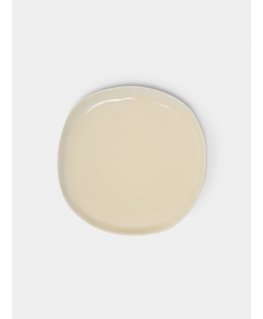 Regular dessert plate, 19 cm, cream porcelain