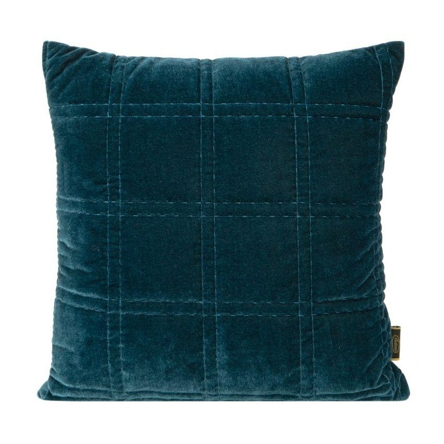 Eurofirany KRISTIN / 2 Velvet cushion covers with double embroidered geometric pattern, 45X45 cm, color: dark blue