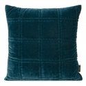 Eurofirany KRISTIN / 2 Velvet cushion covers with double embroidered geometric pattern, 45X45 cm, color: dark blue Eurofirany KRISTIN / 2 Velvet cushion covers with double embroidered geometric pattern, 45X45 cm, color: dark blue