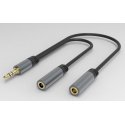 PremiumCord splitter HQ 3.5mm Jack Male - 2x Jack Female 15cm