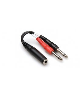 Hosa Technology YPP-136 audio cable 2 x 3.5mm 6.35mm TRS Black, Red, White