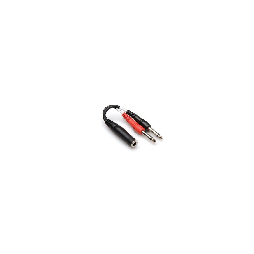 Hosa Technology YPP-136 audio kabelis 2 x 3.5mm 6.35mm TRS Melns, Sarkans, Balts