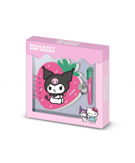 Karactermania Hello Kitty and Friends Kuromi Strawberry Diary + pen