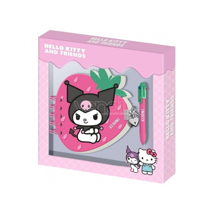 Karactermania Hello Kitty and Friends Kuromi Strawberry Diary + pen – 2
