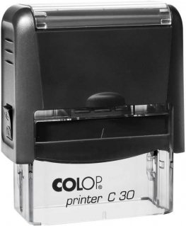 COLOP Printer C30 Stamp, black body, blue pad