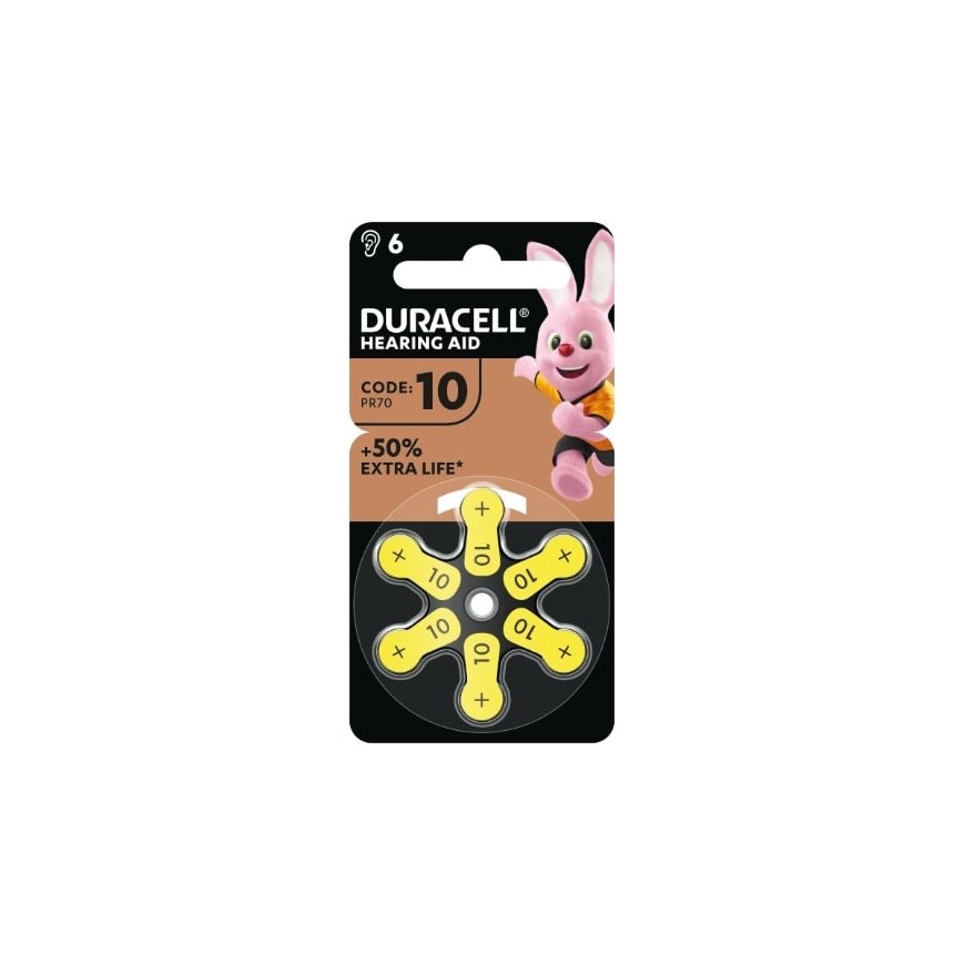 DURACELL 10 PR70 kuulokojeakku, 6 kpl