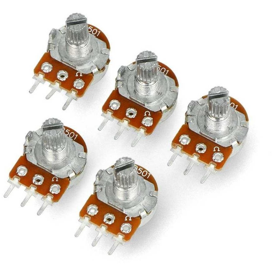 Oem pöörlev potentiomeeter 501Ω lineaarne 1/5W B0.5K/B501 - 5 tk