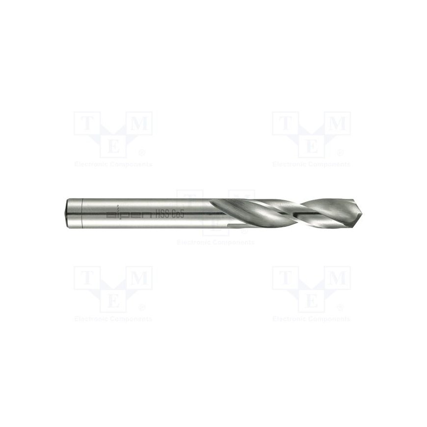Cobalt drill bit for metal, 4.5 mm, HSS-Co PZ, short, ALPEN [0092100450100]