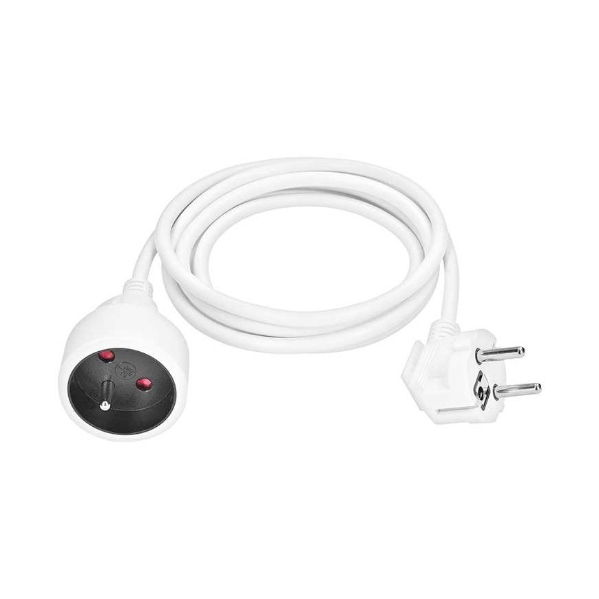 Solight удлинитель - соединитель, 1 гнездо, 1,5 м, 3 x 1 мм², белый – 2