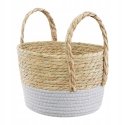 Boho Seaweed Basket with Ears 23 x 16 cm Gray AMBITION Boho Seaweed Basket with Ears 23 x 16 cm Gray AMBITION