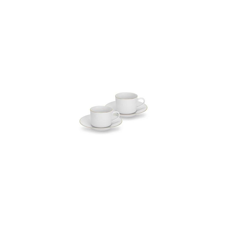 Fissman Cups with Saucers 100 ml / 4 pcs Floree (porcelain)