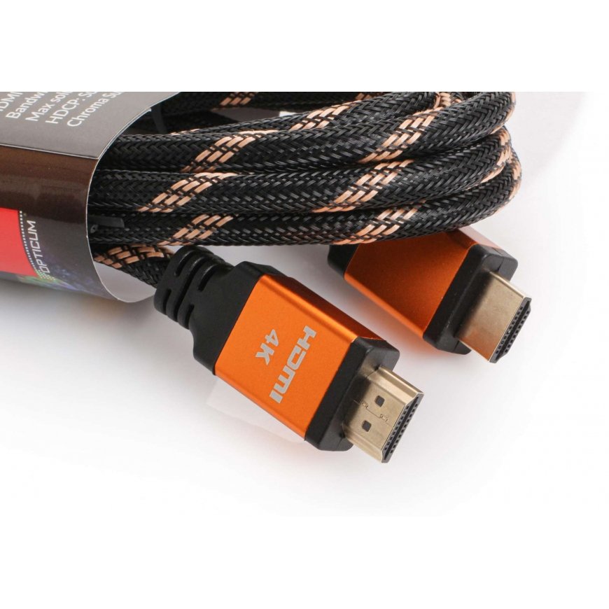 HDMI to HDMI Cable Opticum Red 4K UHD – 0.5 m (v2.0)
