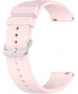 4Wrist Universal Silicone Strap with Silver Buckle 20 mm - Pink