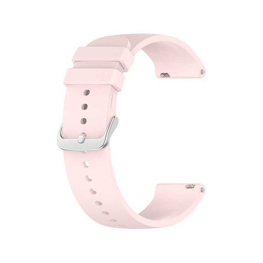4Wrist Universal Silicone Strap with Silver Buckle 20 mm - Pink