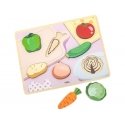 Viga Toys Монтессори деревянные пазлы 2в1 фигурки Овощи