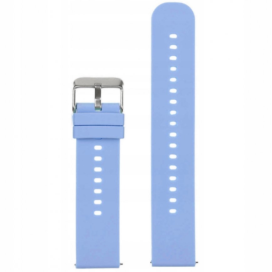 Pacific U27 rubber watch strap - light violet/silver - 18mm
