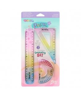 COLORINO Pastel Flexible Ruler Set, 3 Pieces