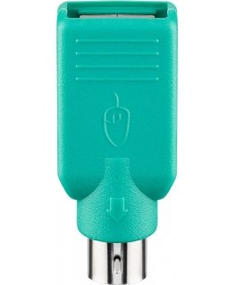 Goobay 68919 kaapelin sukupuolenvaihtaja USB Type-A PS/2 Vihreä