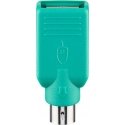 Goobay 68919 kaapelin sukupuolenvaihtaja USB Type-A PS/2 Vihreä Goobay 68919 kaapelin sukupuolenvaihtaja USB Type-A PS/2 Vihreä