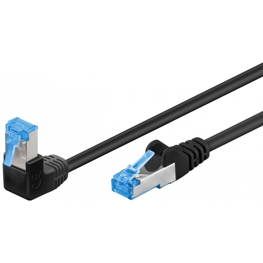 Wentronic 51558 tīkla kabelis Melns 2 m Cat6a S/FTP (S-STP)
