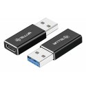 Tellur TLL155681 kaapelin sukupuolenvaihtaja USB-A USB-C musta