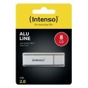 Intenso Alu Line USB-välkmälu 8 GB USB tüüp A 2.0 Hõbe Intenso Alu Line USB-välkmälu 8 GB USB tüüp A 2.0 Hõbe