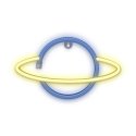 Forever Light Neon LED Light SATURN yellow blue Bat + USB FLNE11 Световая декоративная фигура Forever Light Neon LED Light SATURN yellow blue Bat + USB FLNE11 Световая декоративная фигура