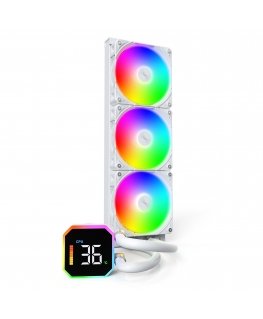 Montech HyperFlow Digital 360 Suoritin All-in-one-nesteenjäähdytin 12 cm Valkoinen 1 kpl