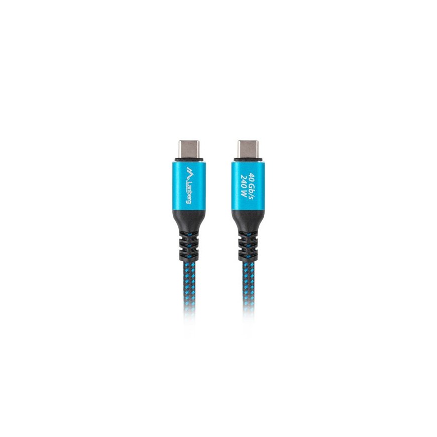 Lanberg CA-CMCM-44CU-0005-BK USB кабель USB4 Gen 2x2 0,5 m USB C Черный, Синий
