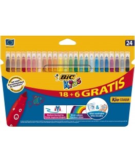 BIC 841803 huopakynä Keskikokoinen Monivärinen 24 kpl